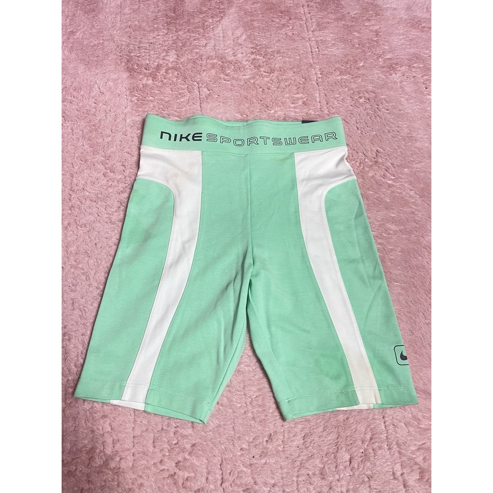 Nike Sportswear Street Bike‎ Shorts Tight Fit Small Green/White NWT Bin12